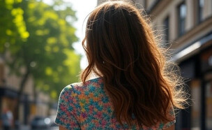 אישה בשמלה מאחור (צילום: AI)