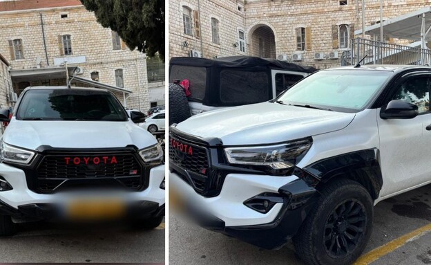 רכב לבן (צילום: משטרת ישראל)