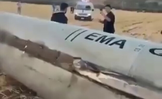 טיל איראני שנפל באזור אירביד, מצפון לעמאן