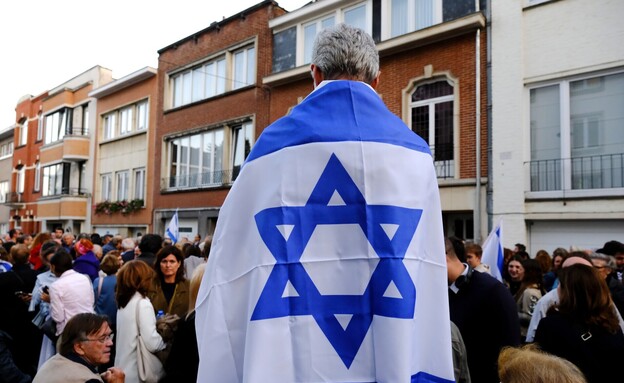 הפגנה פרו ישראלית בבלגיה (צילום: Alexandros Michailidis, shutterstock)