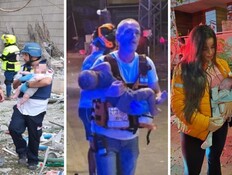התינוקות שחולצו (צילום: מד"א+איחוד הצלה)