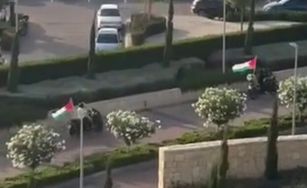 מפגינים פרו פלסטינים מחוץ למלונות ישראלים בקפריסין