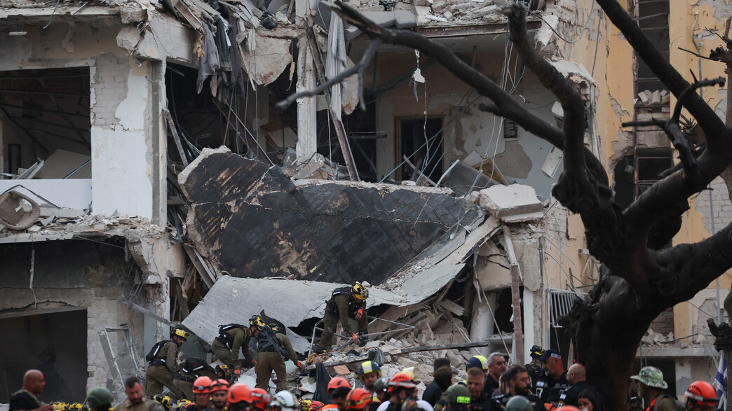 זירת נפילה לאחר המטח מאיראן