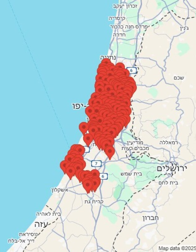 אזעקות בשפלה, בגוש דן ובלכיש (צילום: כומתה)