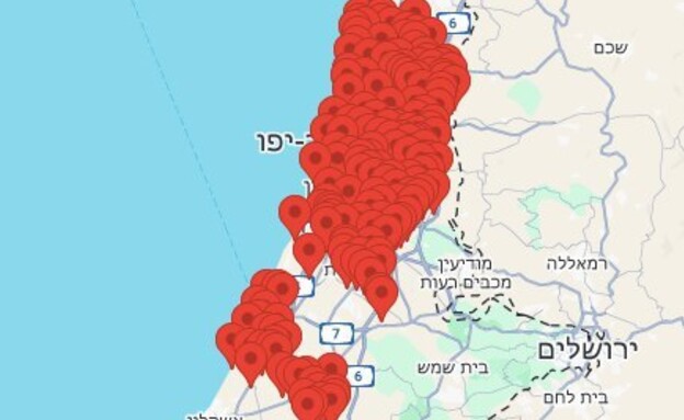 אזעקות בשפלה, בגוש דן ובלכיש אזעקות בשפלה, בגוש דן ובלכיש