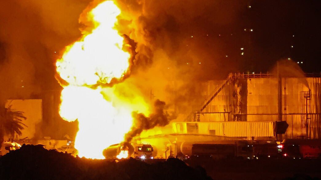 זירת הנפילה בבז"ן בחיפה