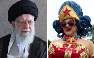 מרדי גרא 2022, עלי ח'אמנאי (צילום: מרדי גרא: Ruth Goodwin | ח'אמנאי: Iranian Leader's Press Office - Handout, GettyImages)