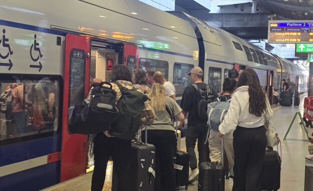 אזרחים ששבו לארץ בטיסת חילוץ (צילום: רכבת ישראל)