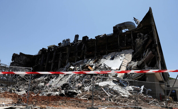 זירת הנפילה במכון ויצמן (צילום: reuters)