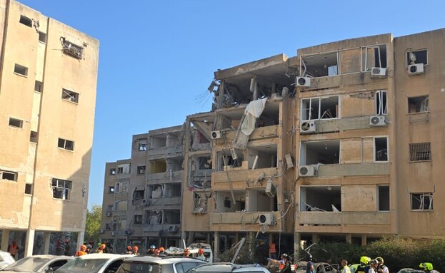 פגיעה ישירה במרכז הארץ (צילום: שימוש לפי סעיף 27א' לחוק זכויות יוצרים)