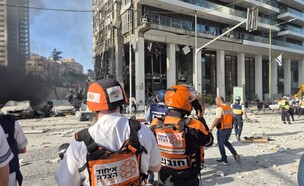 פגיעה ישירה במרכז הארץ (צילום: דוברות איחוד הצלה )