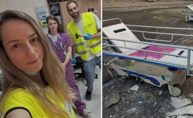 קטיה אברבוך מתעדת את הפגיעה בסורוקה (צילום: אינסטגרם)