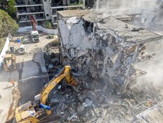 הריסת המבנה שנפגע ברמת גן