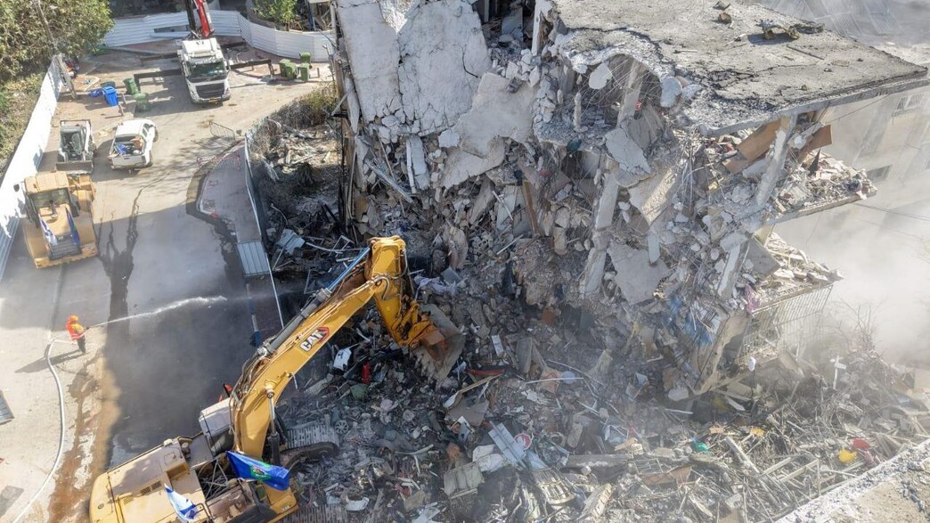 הריסת המבנה שנפגע ברמת גן