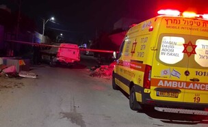 זירת הרצח בתל שבע (צילום: תיעוד מבצעי מד"א)