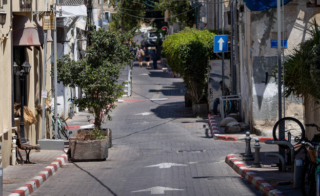 רחוב ריק בתל אביב במהלך המלחמה עם איראן (צילום: חיים גולדברג, פלאש 90)