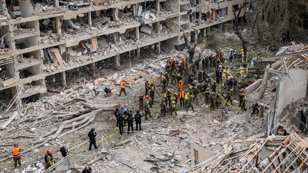 נזק כתוצאה ממטח השיגורים מאיראן