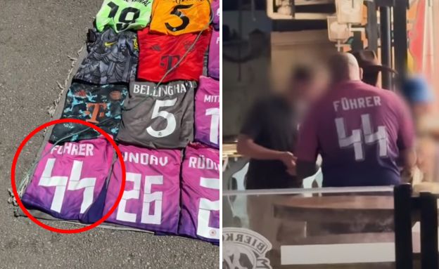 חולצה אנטישמית מיורקה ספרד (צילום: לפי סעיף 27א' לחוק זכויות יוצרים)