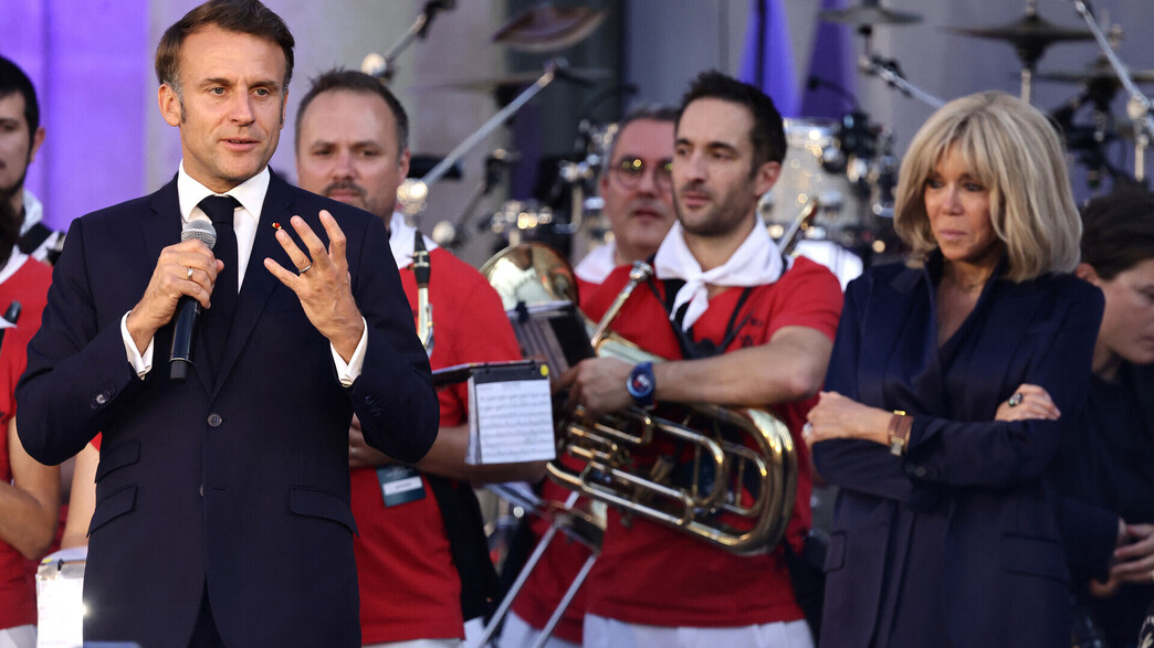 נשיא צרפת מקרון בפסטיבל המוזיקה בפריז