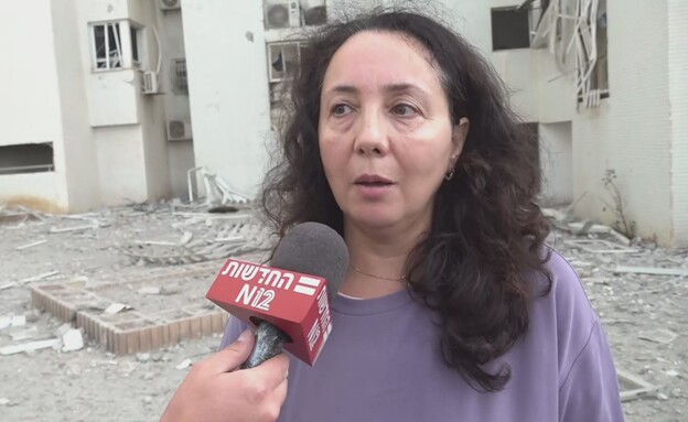 ויקטוריה, עדת ראייה לנפילת הטיל בבאר שבע (צילום: חדשות 12)