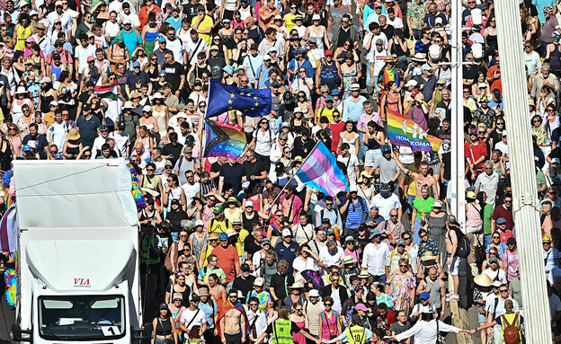 מצעד הגאווה בבודפשט, 2025  (צילום:  Janos Kummer/Getty Images, GettyImages)