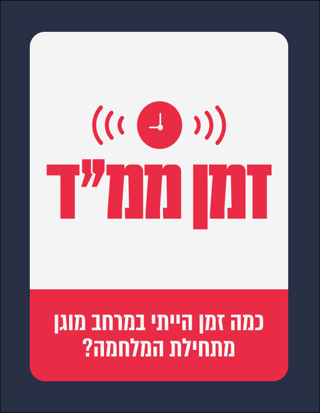 זמן ממ"ד: כמה זמן הייתם במרחב מוגן?