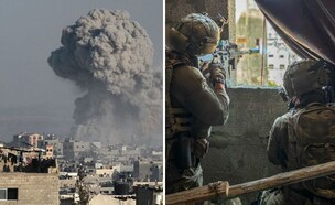 תקיפה ברצועה (צילום: דובר צה"ל | BASHAR TALEB/AFP via Getty Images)