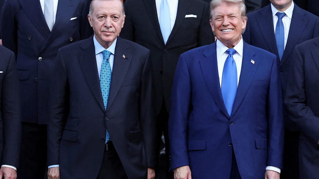 נשיא ארה"ב טראמפ ונשיא טורקיה ארדואן בפסגת נאט"ו