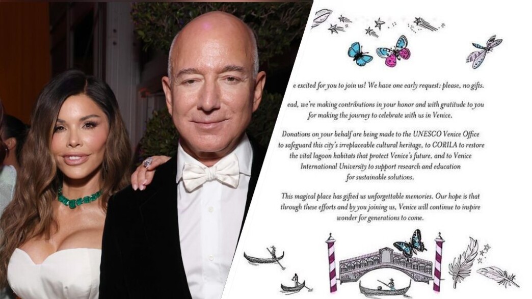 ההזמנה לחתונה של ג'ף בזוס ולורן סנצ'ז ההזמנה לחתונה של ג'ף בזוס ולורן סנצ'ז