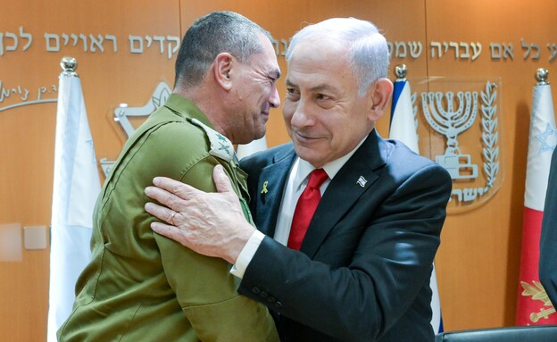 ראש הממשלה בנימין נתניהו, הרמטכ״ל אייל זמיר (צילום: מעיין טואף, לע