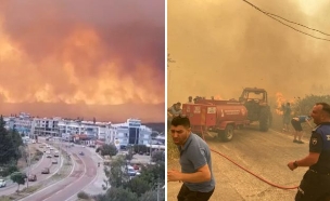 שריפות ענק איזמיר טורקיה (צילום: לפי סעיף 27א' לחוק זכויות יוצרים)