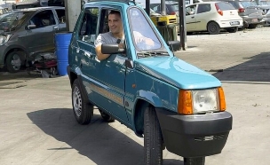 הפיאט פנדה הצרה בעולם (צילום:  tutti pazzi per marazzi אינסטגרם)