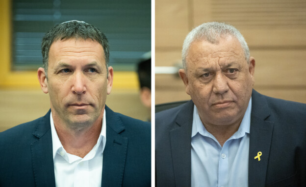 גדי איזנקוט ומתן כהנא (צילום: יונתן זינדל, חיים גולדברג, פלאש 90)
