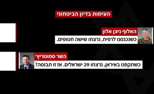 העימות בדיון הביטחוני