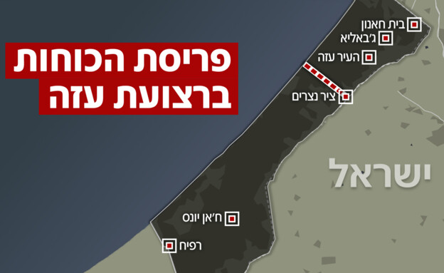 פריסת הכוחות ברצועת עזה