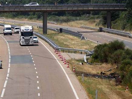 זירת התאונה (GETTY)