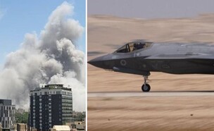 מטוס הקרב והתקיפות (צילום: דובר צה"ל, רשתות חברתיות לפי סעיף 27א)