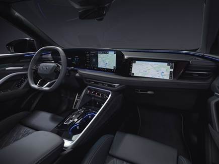 תא הנוסעים העדכני של אאודי שמוכר מדגמים נוספים כמו ה-Q6 החשמלי למש (צילום: ספורט 5)