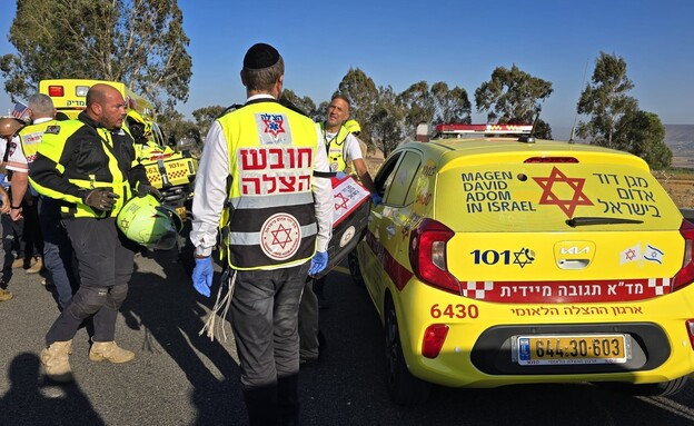 תאונת דרכים ליד פוריה (צילום: מד