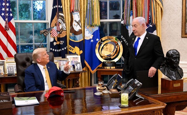 הפגישה השנייה של ביבי וטראמפ בבית הלבן (צילום: אבי אוחיון, לע"מ)