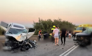 תאונת דרכים ליד פוריה (צילום: לפי סעיף 27 א')