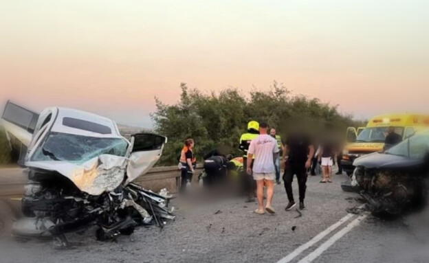 תאונת דרכים ליד פוריה (צילום: לפי סעיף 27 א')