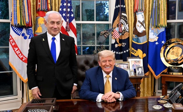 הפגישה השנייה של ביבי וטראמפ בבית הלבן (צילום: אבי אוחיון, לע