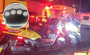 זירת הדקירה בטבריה (צילום: דוברות מד"א)