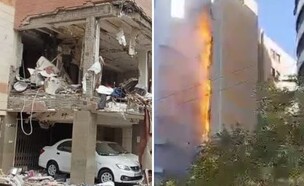 הפיצוצים באיראן (צילום: מתוך תיעוד שעלה ברשתות החברתיות, שימוש לפי סעיף 27א' לחוק זכויות יוצרים)