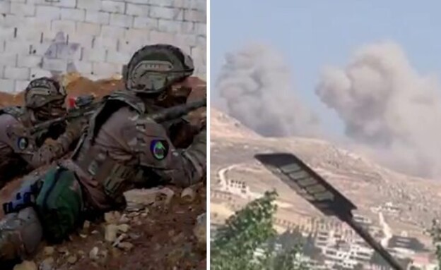 המחבלים מעבר לגבול (צילום: רשתות חברתיות לפי סעיף 27א' | מתוך תיעוד שהפיץ חיזבאללה)