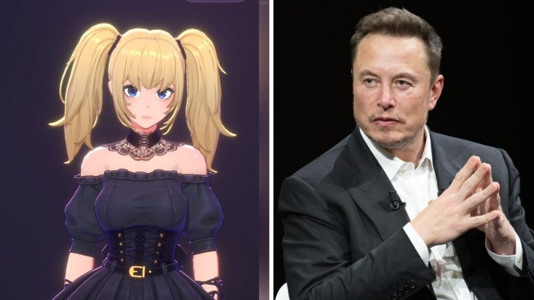 אילון מאסק ודמות ה-AI של גרוק