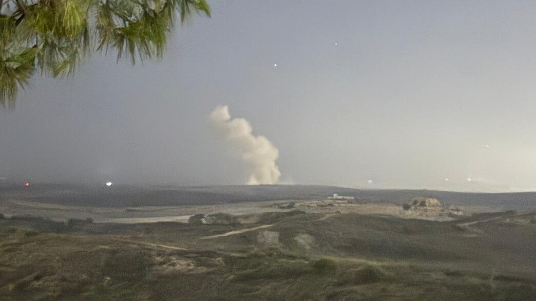 פיצוץ מעזה שצולם בדרום הארץ