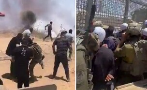 העימותים בגבול (צילום: מתוך תיעוד שעלה ברשתות החברתיות, שימוש לפי סעיף 27א' לחוק זכויות יוצרים)