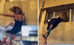 נפלה מקומה שנייה - וניצלה בנס (צילום: מתוך "חדשות הבוקר עם ניב רסקין", קשת 12)